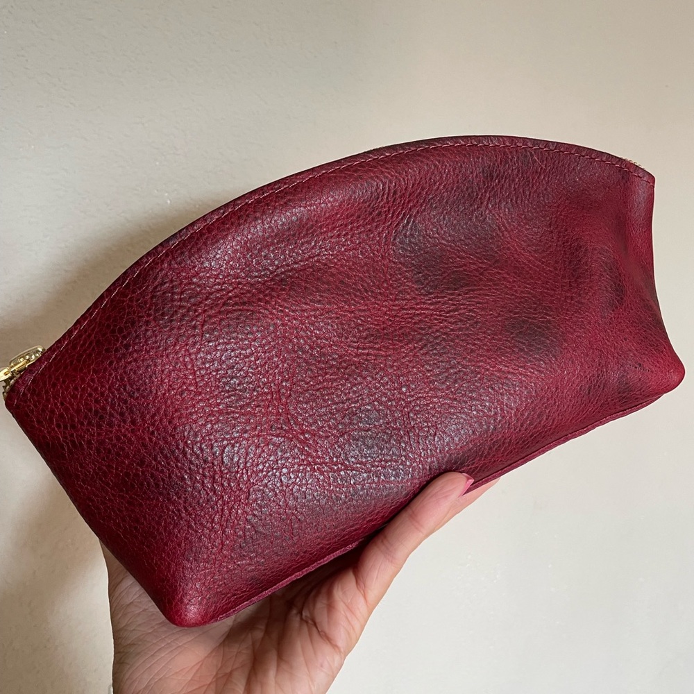 Portland Leather Goods Total Eclipse pouch in Sangria